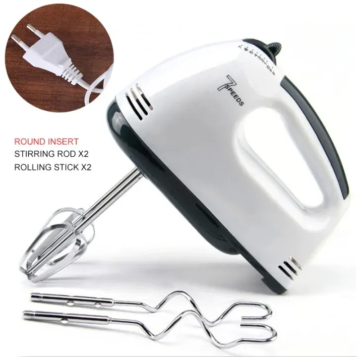 Electric Egg Beater Machine Hand Mixer Handheld Cake Egg Beater Cream Blender Cake Baking Tool - 7 speed Hand Mixer