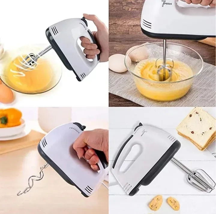 Electric Egg Beater Machine Hand Mixer Handheld Cake Egg Beater Cream Blender Cake Baking Tool - 7 speed Hand Mixer